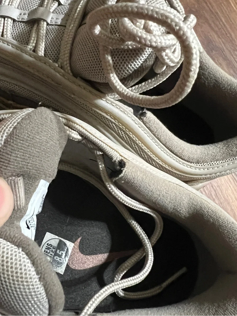 Nike Air Max 97 Beige Men's Size 8.5 Cream Running Athleisure Shoes
